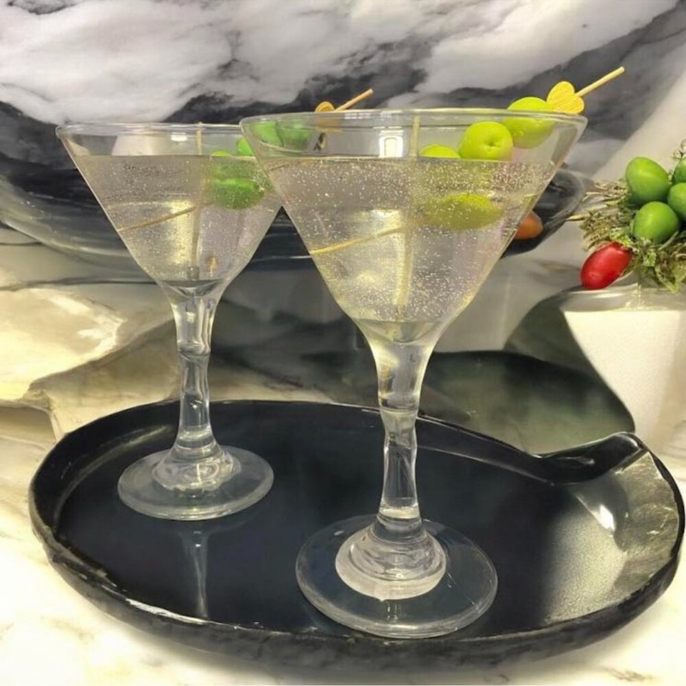 Dirty Olive Martini Gel Candle in Artsy Glass Cup - Picture 4 of 5